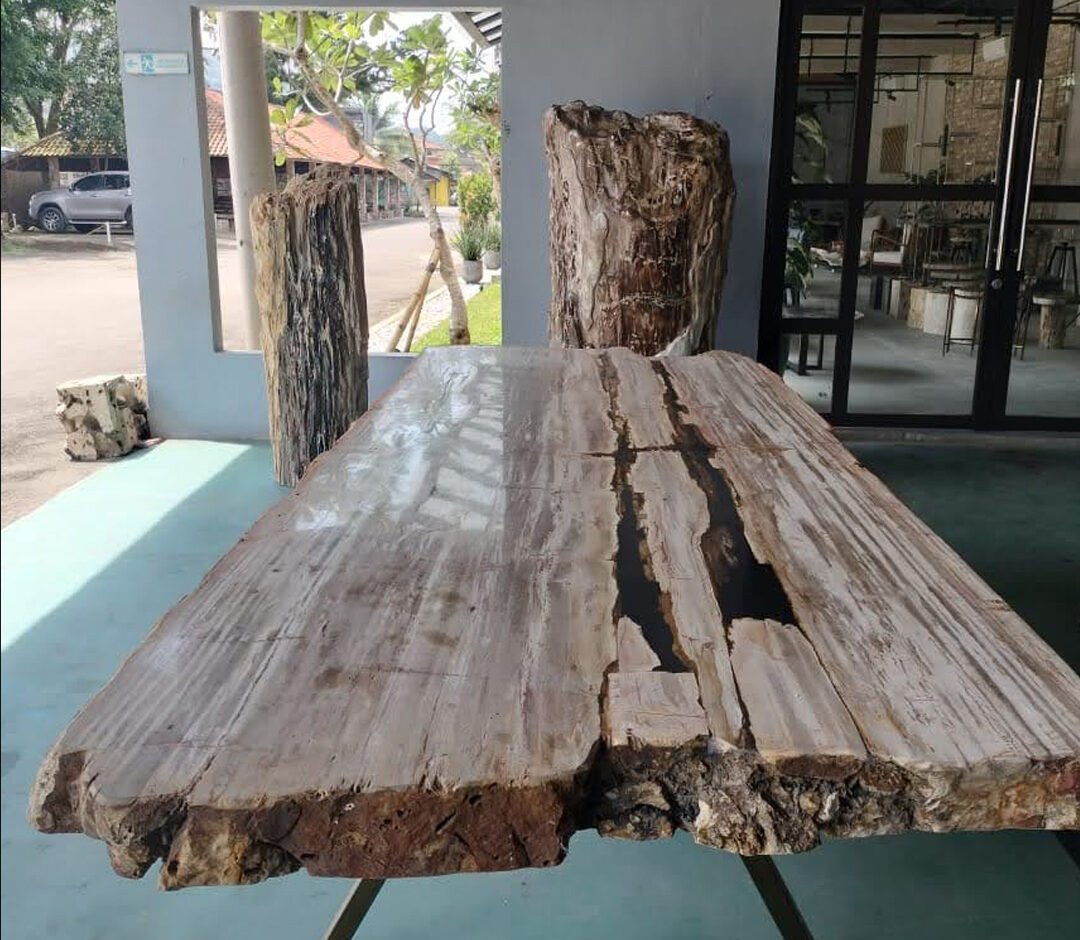 Custom Indonesian petrified wood manufacturing