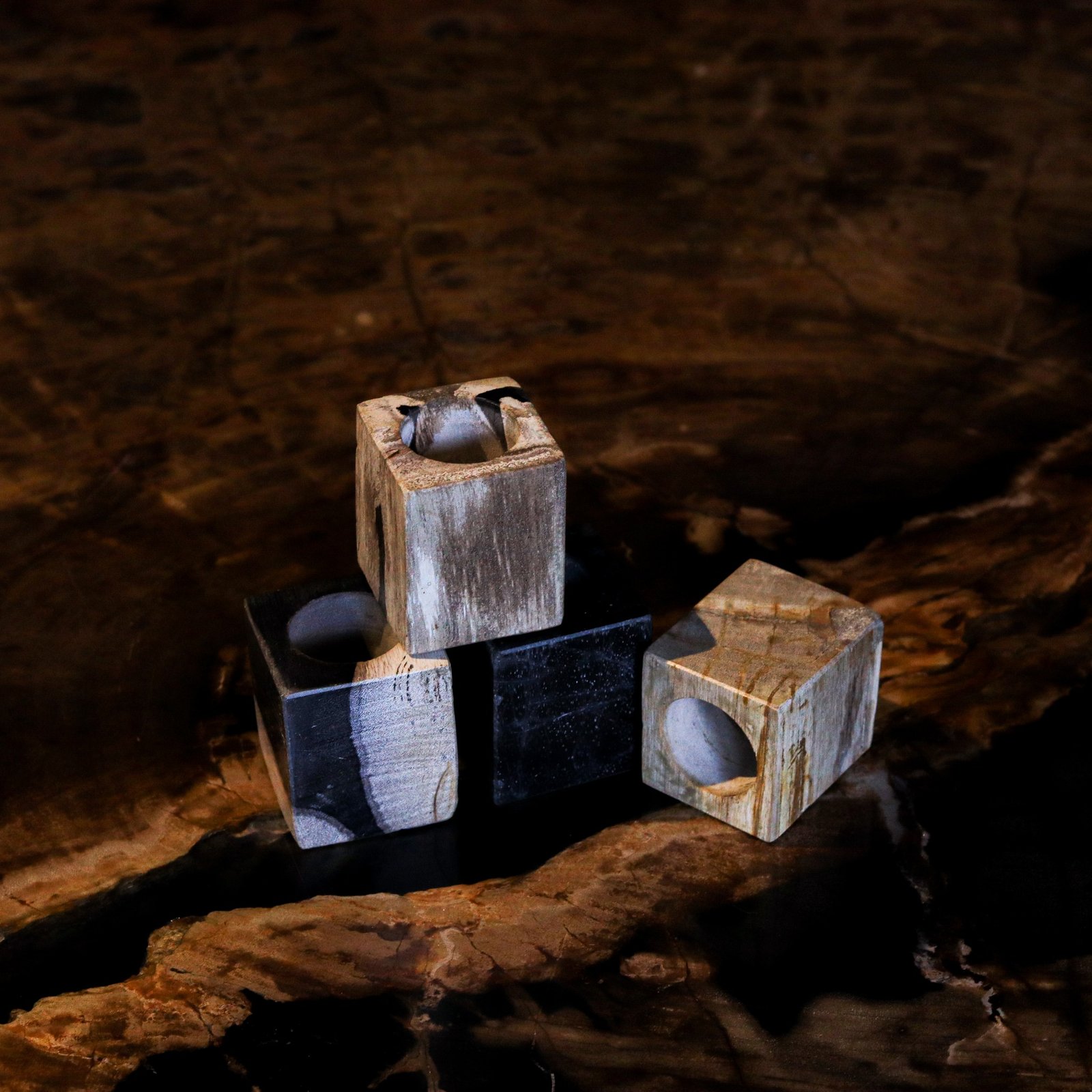 Handcrafted petrified wood decor with timeless beauty