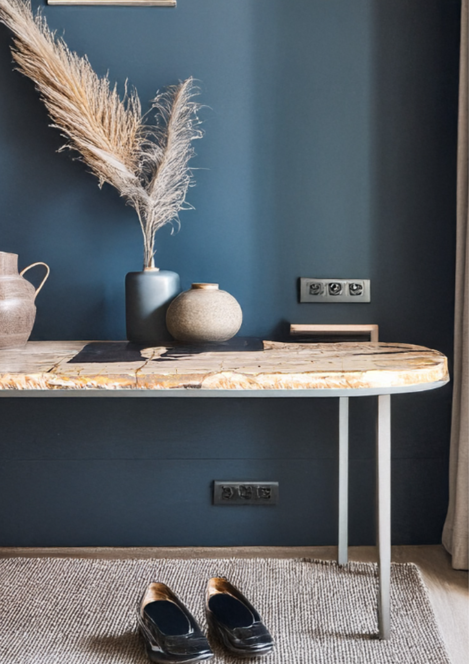 Console table of Petrifiedwood
